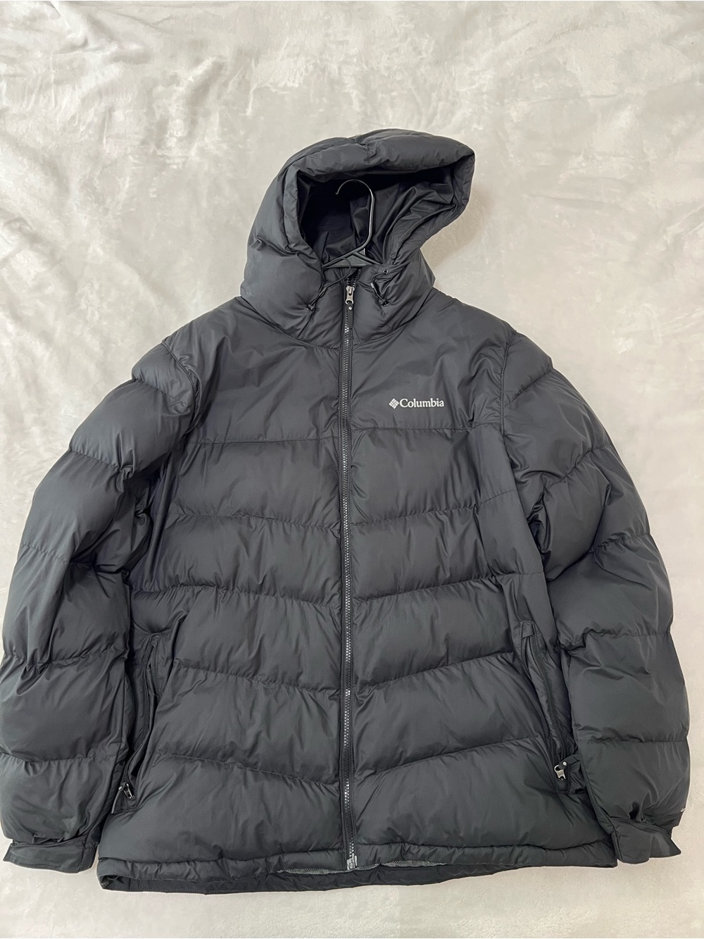 Columbia Black Jacket with Blue Trim